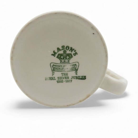 Masons Silver Jubilee Mug Queen Elizabeth II and Prince Philip England Vintage - Picture 7 of 10